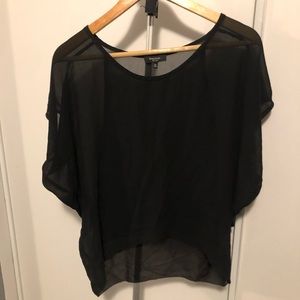 Aritzia Sheer Black Blouse
